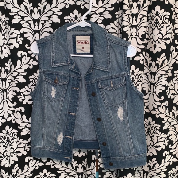 Mudd Jackets & Coats No Sleeves Jean Jacket Poshmark